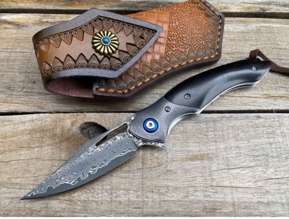 Blackbird - Big horse bearing quick folding knife