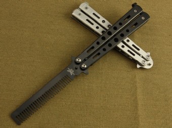 Butterfly - comb swinging knife (black. White)